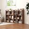 Costway 1/2 PCS 7-cube Bookcase Open Storage Shelf with Anti-tipping Kits for Living Room Walnut